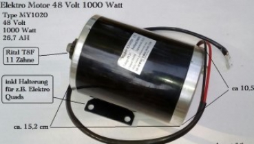 Elektromotor 1000 Watt 48 Volt mit Halterung